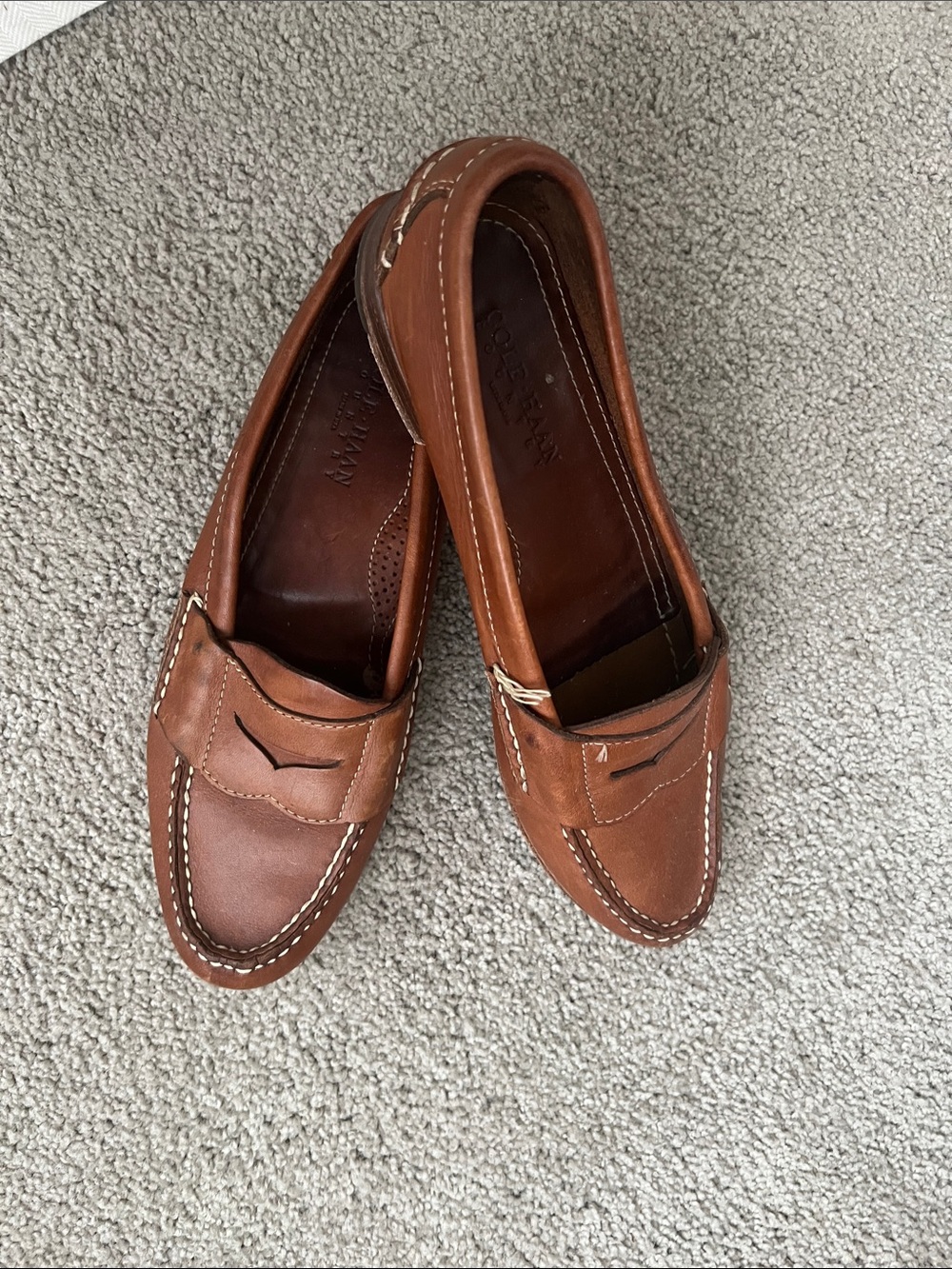 Cole Haan Brown Leather Women’s Penny Loafers